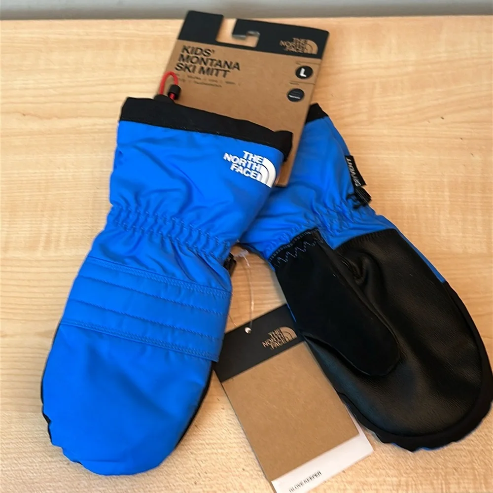 The North Face Montana Blue Etip™ Ski Mitts (L) & Salty Lined Beanie - Unisex